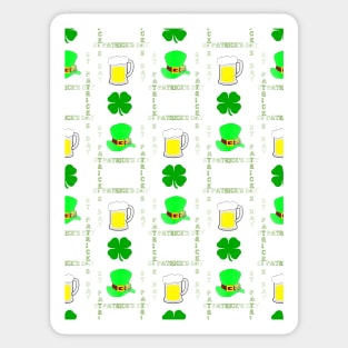 St Paddys Day,  Irish Beer Pattern Sticker